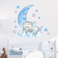 BabyElephant™ autocollants muraux en forme d'éléphant et de lune pour chambre de bébé | bébé